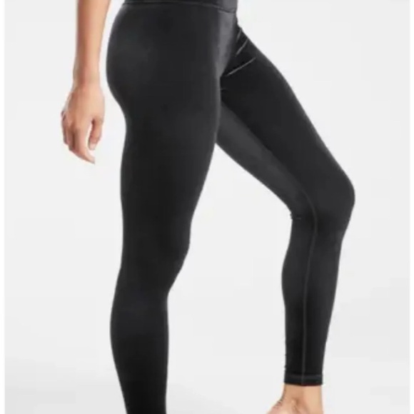 ATHLETA ELATION VELVET TIGHT Black Leggings,Size M - Picture 1 of 15